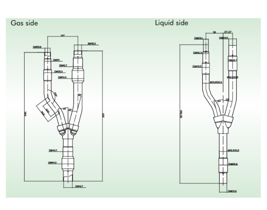 Разветвитель General Climate GC-FQ04/A R410a для внутренних блоков GM,  меньше 135 кВт